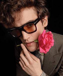Tom Ford eyewear flower in mouth